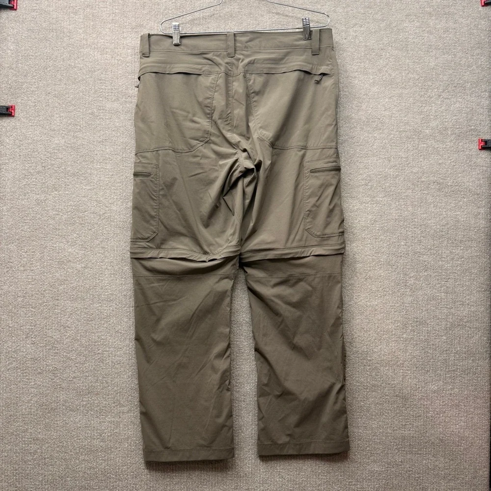 LL Bean Vista Camp Convertible Zip Off Hiking Pants Mens 35x30 Brown 506423